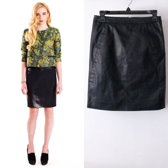 LAGI NADEAU Dark Blue/Black Pebbled Pattern Skirt 4 - Picture 1 of 8